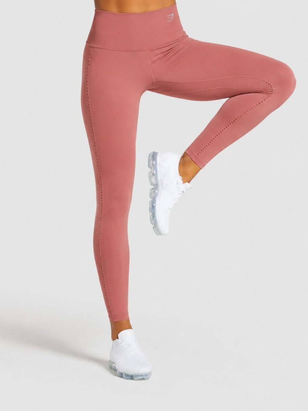 Gymshark Laser Cut High Rise Leggings Peach Coral XL Workout Athletic